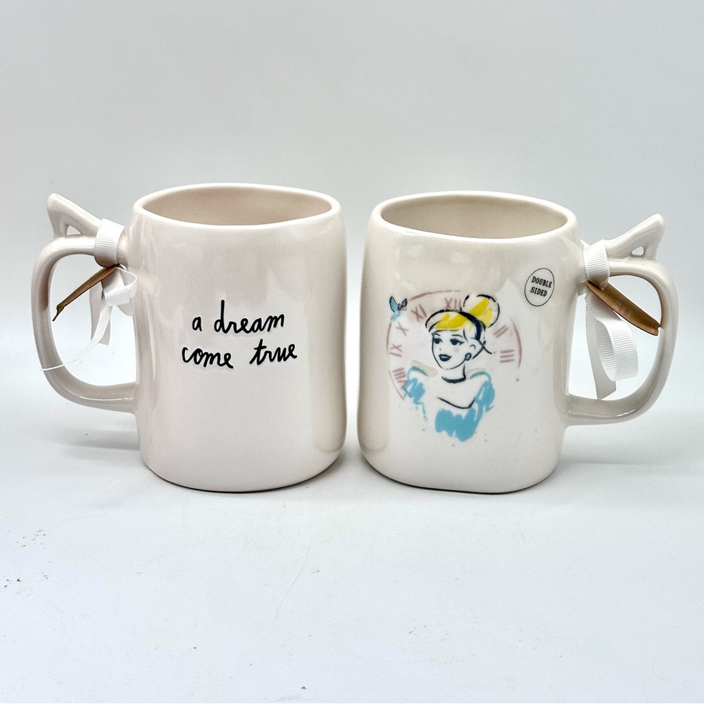 Rae Dunn x Disney Princess “a dream come true” Cinderella White Ceramic Mug